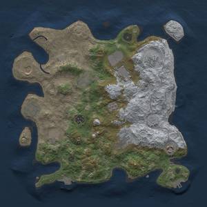 Thumbnail Rust Map: Procedural Map, Size: 3500, Seed: 743491562, 18 Monuments