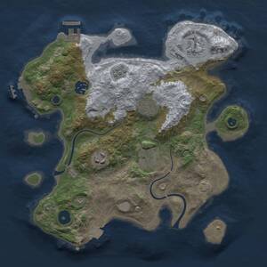 Thumbnail Rust Map: Procedural Map, Size: 3000, Seed: 459262816, 11 Monuments