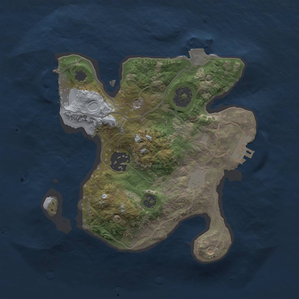 Rust Map: Procedural Map, Size: 2250, Seed: 134354356, 7 Monuments