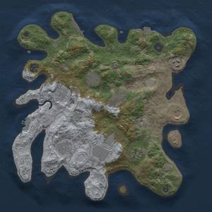 Thumbnail Rust Map: Procedural Map, Size: 3500, Seed: 1540278544, 18 Monuments