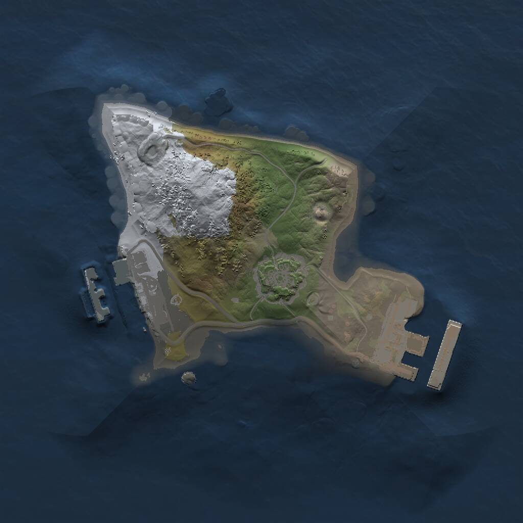 Rust Map: Procedural Map, Size: 1500, Seed: 1618642814, 4 Monuments