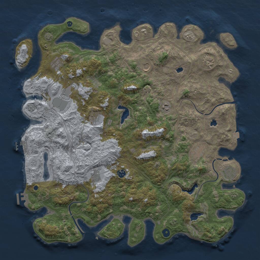 Rust Map: Procedural Map, Size: 4800, Seed: 1571878958, 17 Monuments