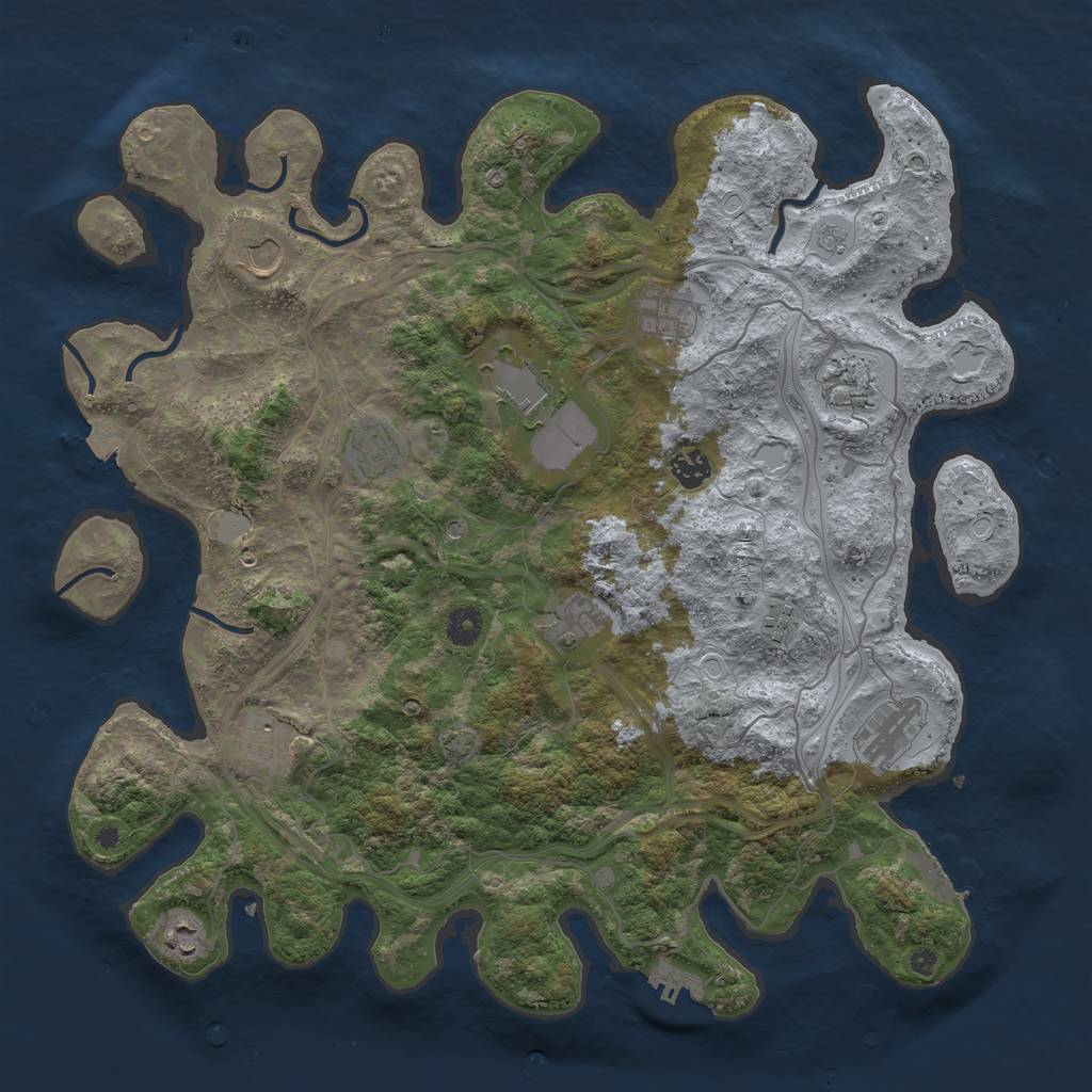 Rust Map: Procedural Map, Size: 4250, Seed: 239489, 19 Monuments