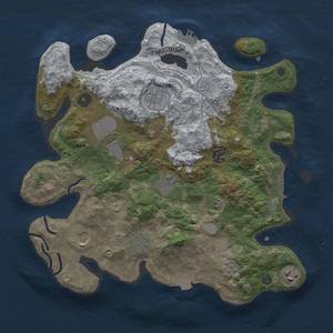 Thumbnail Rust Map: Procedural Map, Size: 3500, Seed: 1593290197, 16 Monuments