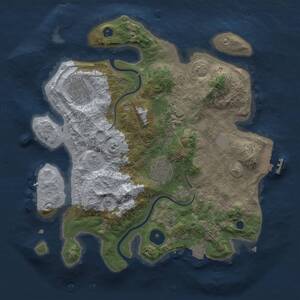 Thumbnail Rust Map: Procedural Map, Size: 3000, Seed: 345, 8 Monuments