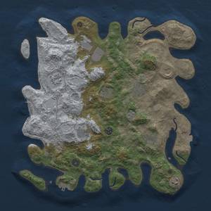 Thumbnail Rust Map: Procedural Map, Size: 4000, Seed: 2048, 18 Monuments