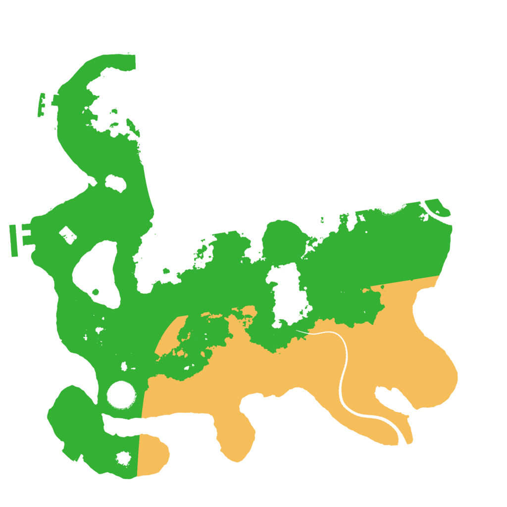Biome Rust Map: Procedural Map, Size: 3200, Seed: 10000
