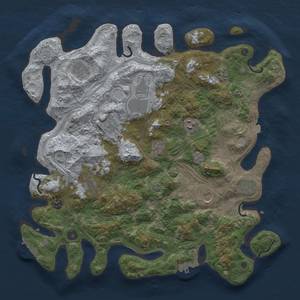 Thumbnail Rust Map: Procedural Map, Size: 4250, Seed: 298359790, 19 Monuments