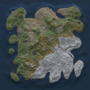 Thumbnail Rust Map: Procedural Map, Size: 3600, Seed: 11702, 16 Monuments