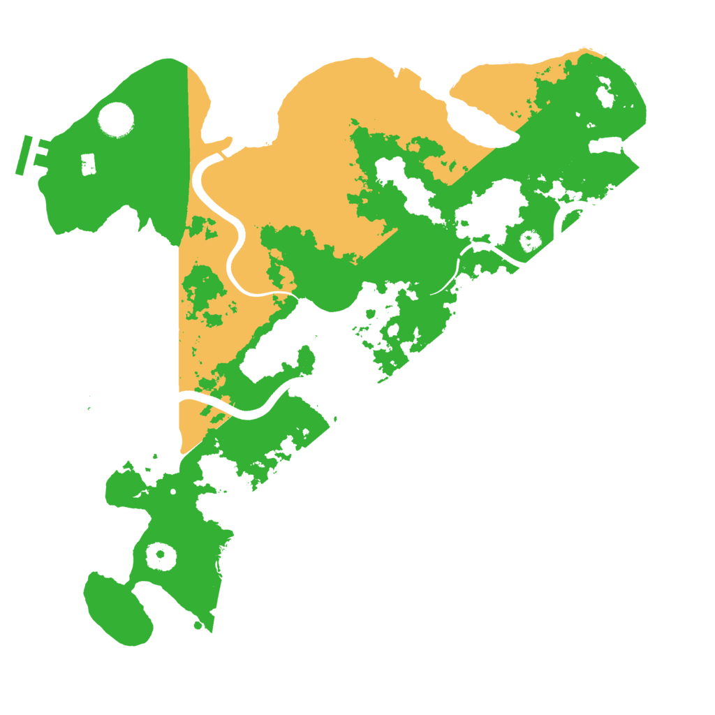 Biome Rust Map: Procedural Map, Size: 3600, Seed: 11702