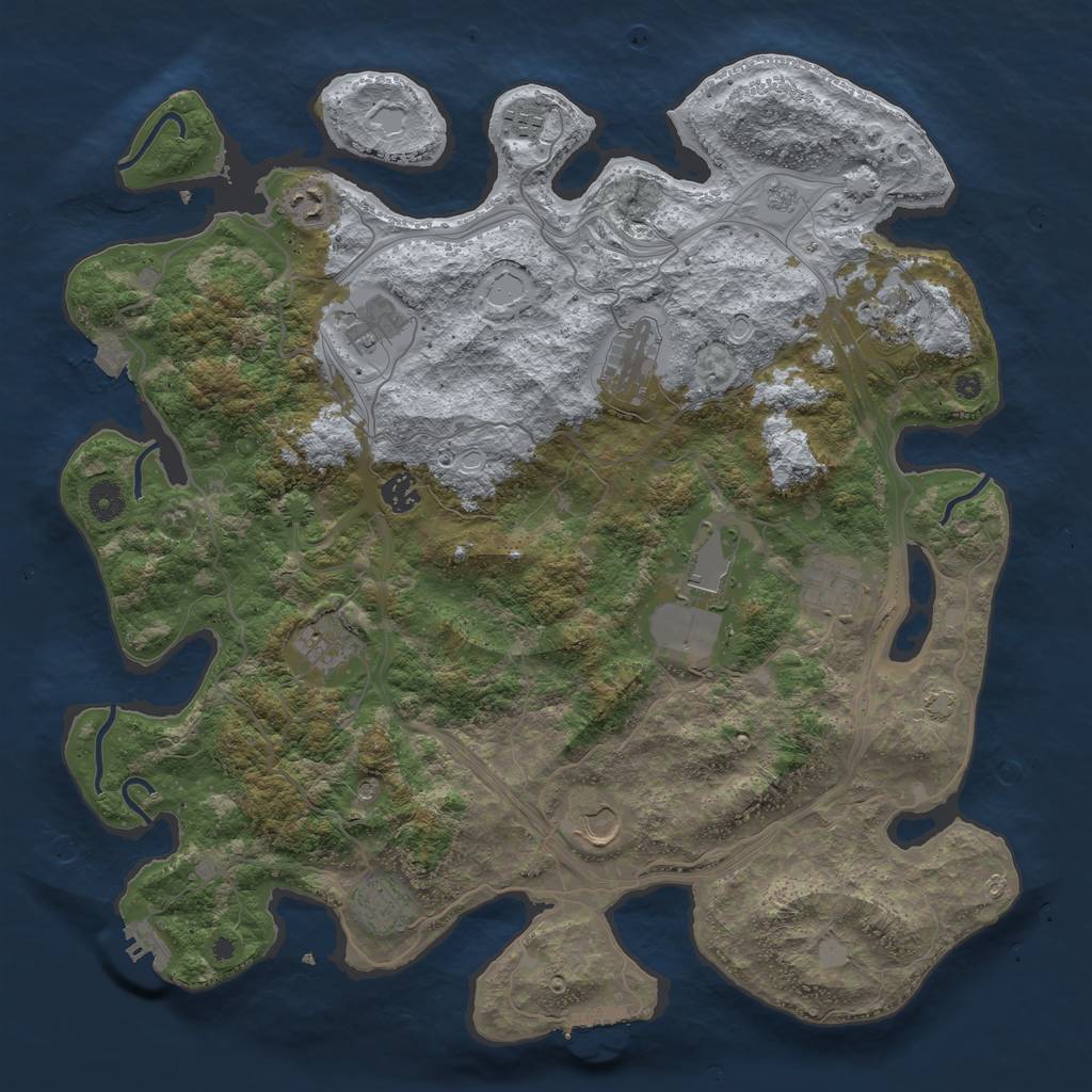 Rust Map: Procedural Map, Size: 4250, Seed: 10899722, 19 Monuments
