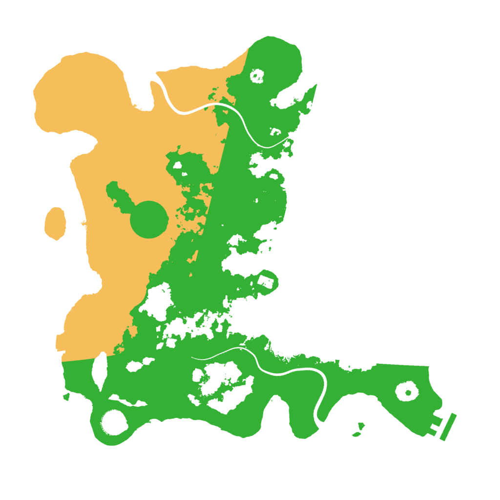Biome Rust Map: Procedural Map, Size: 3500, Seed: 81407591