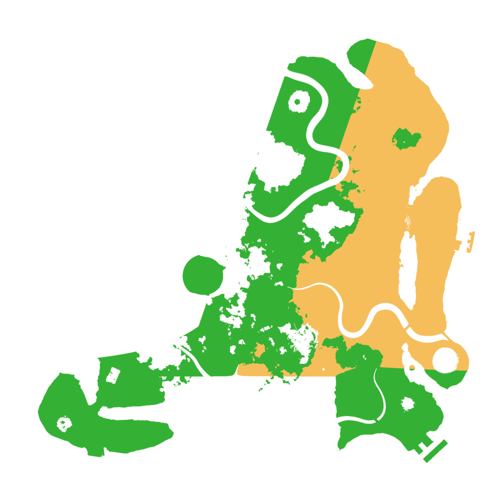Biome Rust Map: Procedural Map, Size: 3500, Seed: 3097415