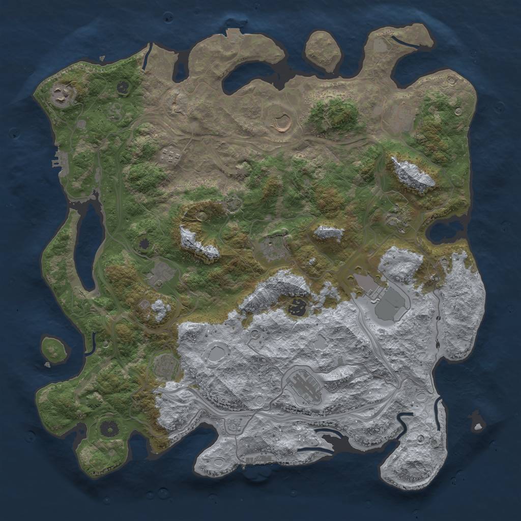 Rust Map: Procedural Map, Size: 4400, Seed: 9772077, 19 Monuments