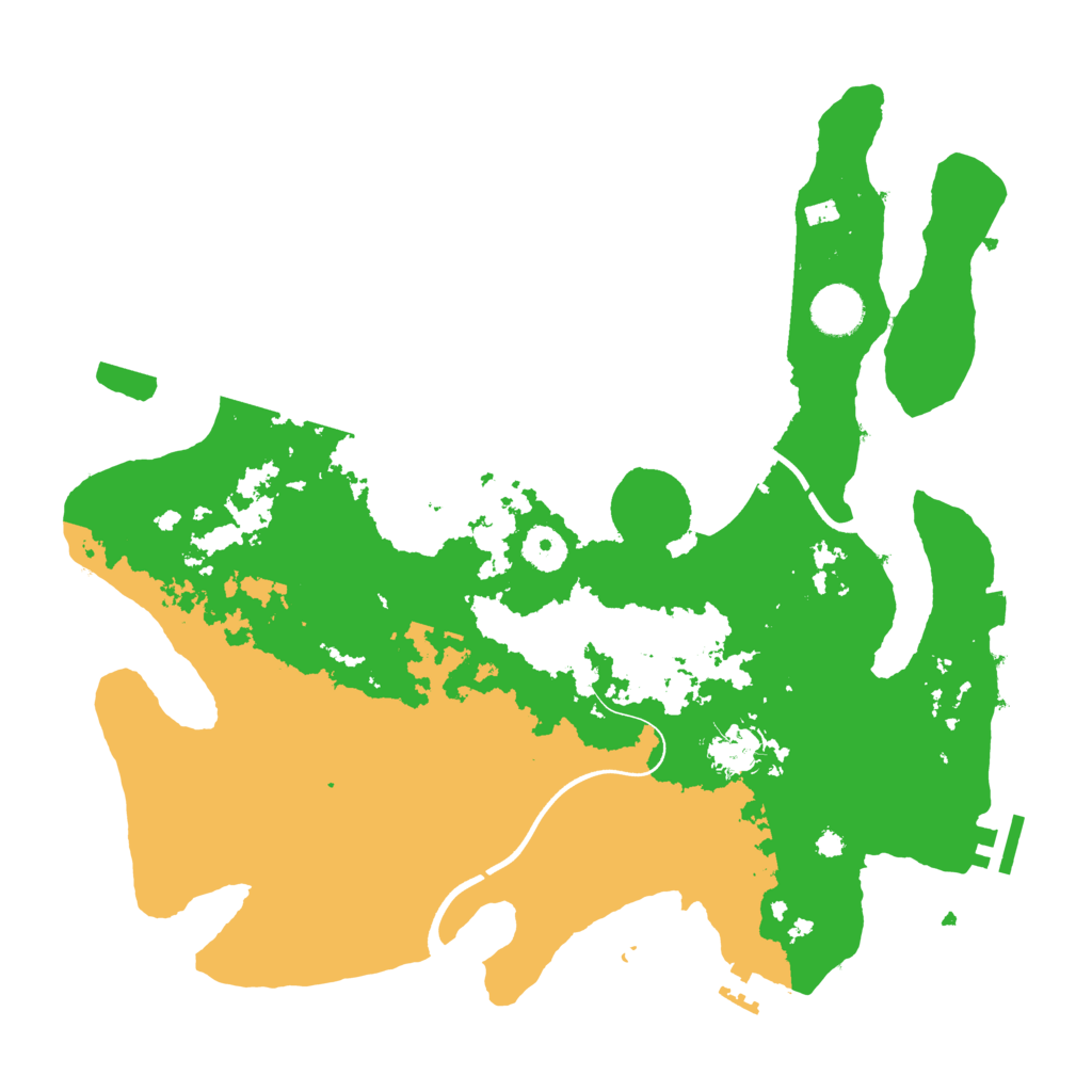Biome Rust Map: Procedural Map, Size: 3700, Seed: 225410986