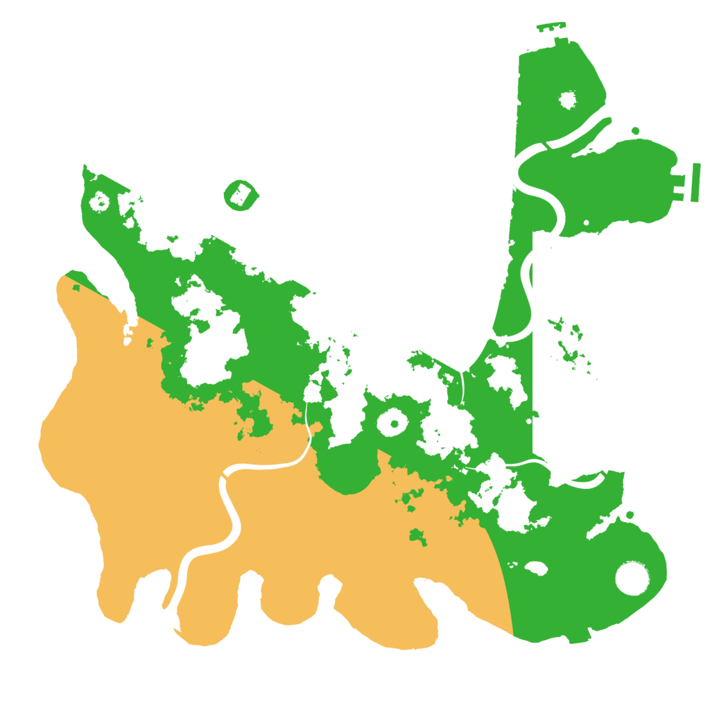 Biome Rust Map: Procedural Map, Size: 3700, Seed: 549920529