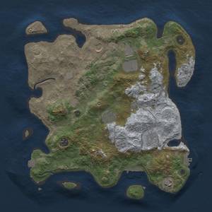 Thumbnail Rust Map: Procedural Map, Size: 3600, Seed: 486903711, 15 Monuments