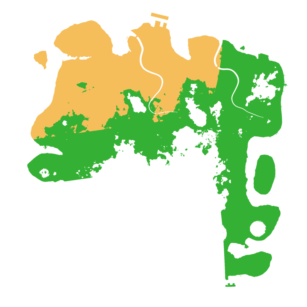 Biome Rust Map: Procedural Map, Size: 3500, Seed: 668409177
