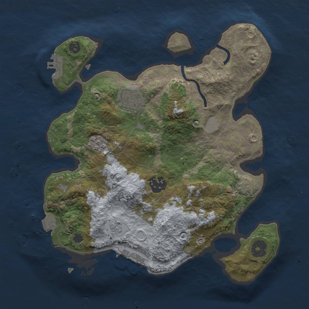 Rust Map: Procedural Map, Size: 2780, Seed: 73, 10 Monuments