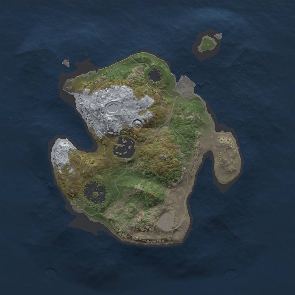 Rust Map: Procedural Map, Size: 2000, Seed: 898121286, 4 Monuments