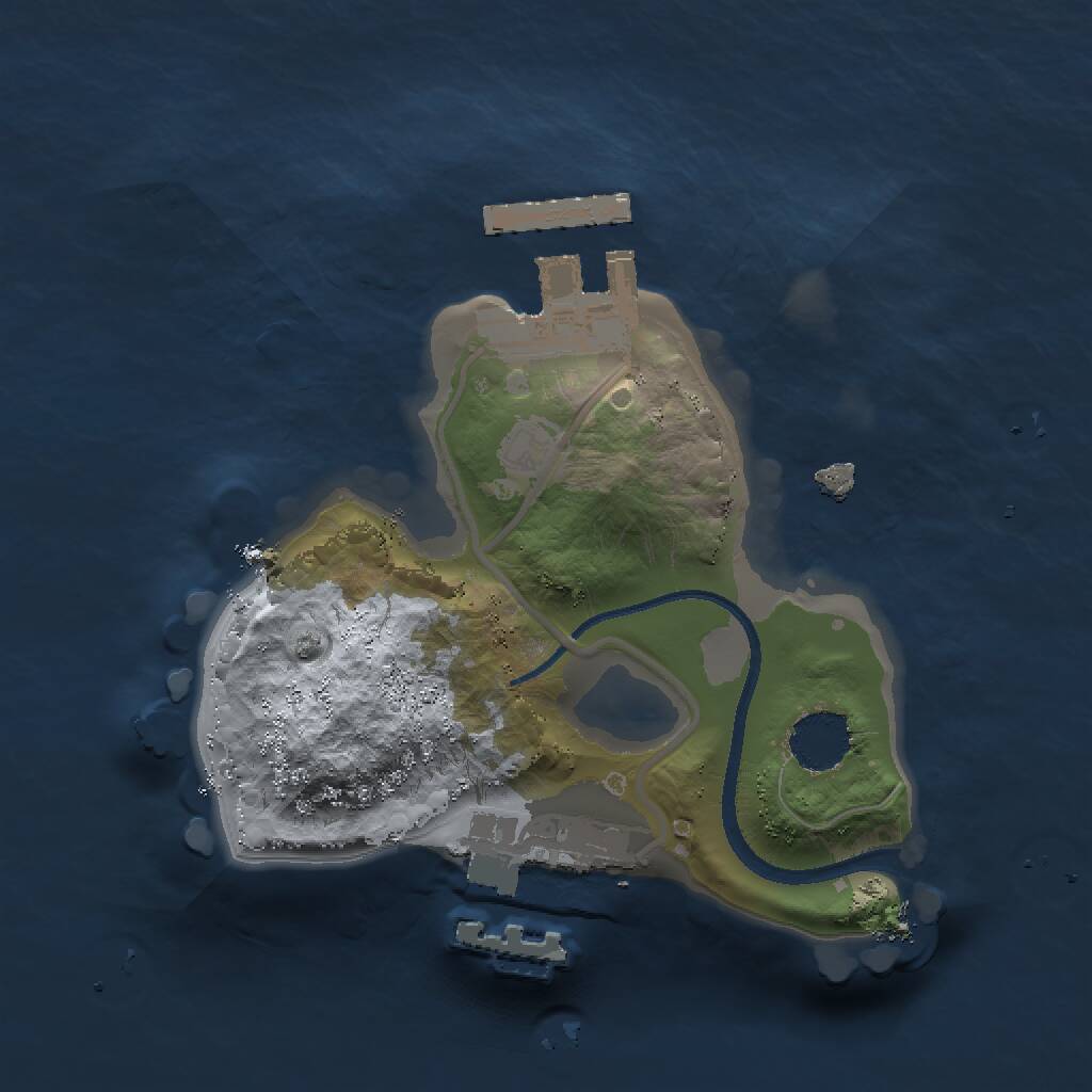 Rust Map: Procedural Map, Size: 1500, Seed: 917120002, 3 Monuments