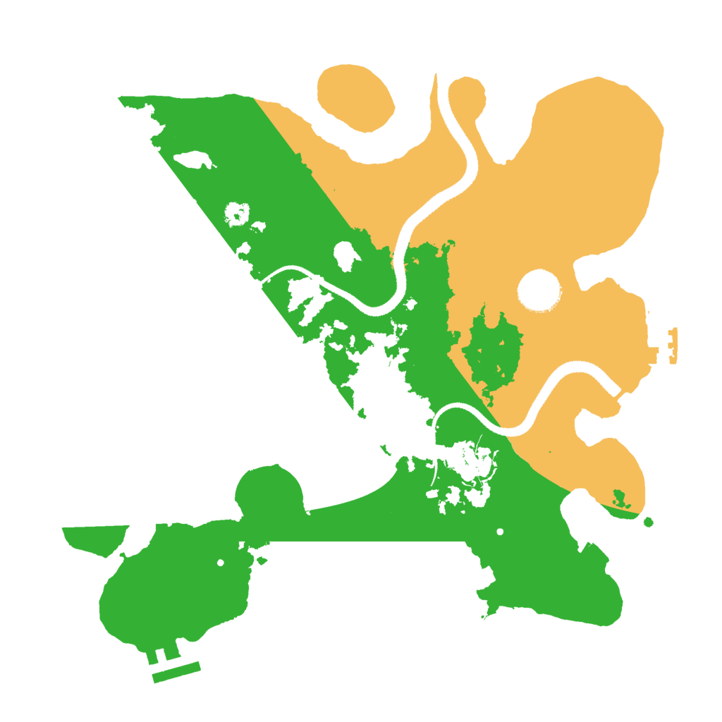 Biome Rust Map: Procedural Map, Size: 3000, Seed: 23680