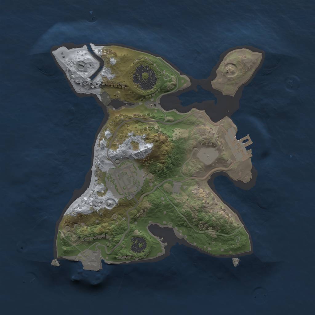 Rust Map: Procedural Map, Size: 1950, Seed: 195632712, 5 Monuments