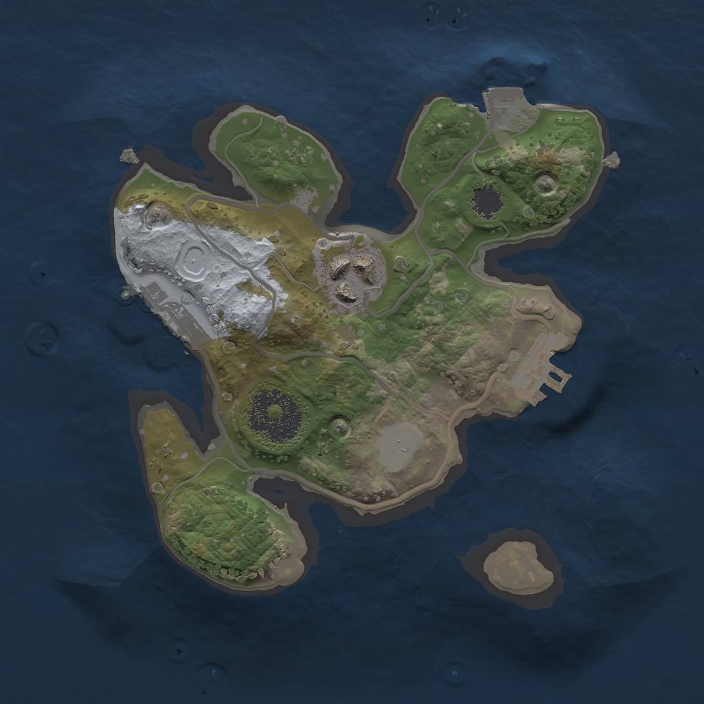 Rust Map: Procedural Map, Size: 2000, Seed: 4469, 6 Monuments