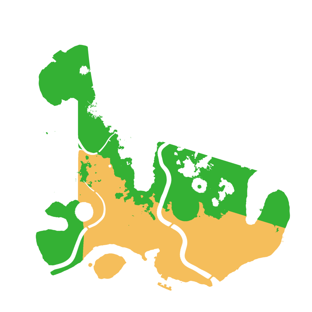 Biome Rust Map: Procedural Map, Size: 3160, Seed: 13825