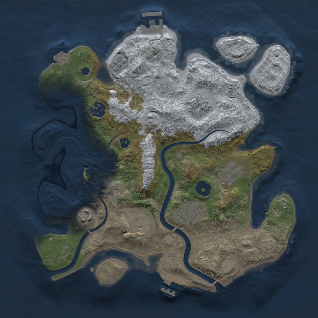 Rust Map: Procedural Map, Size: 3160, Seed: 13825, 13 Monuments