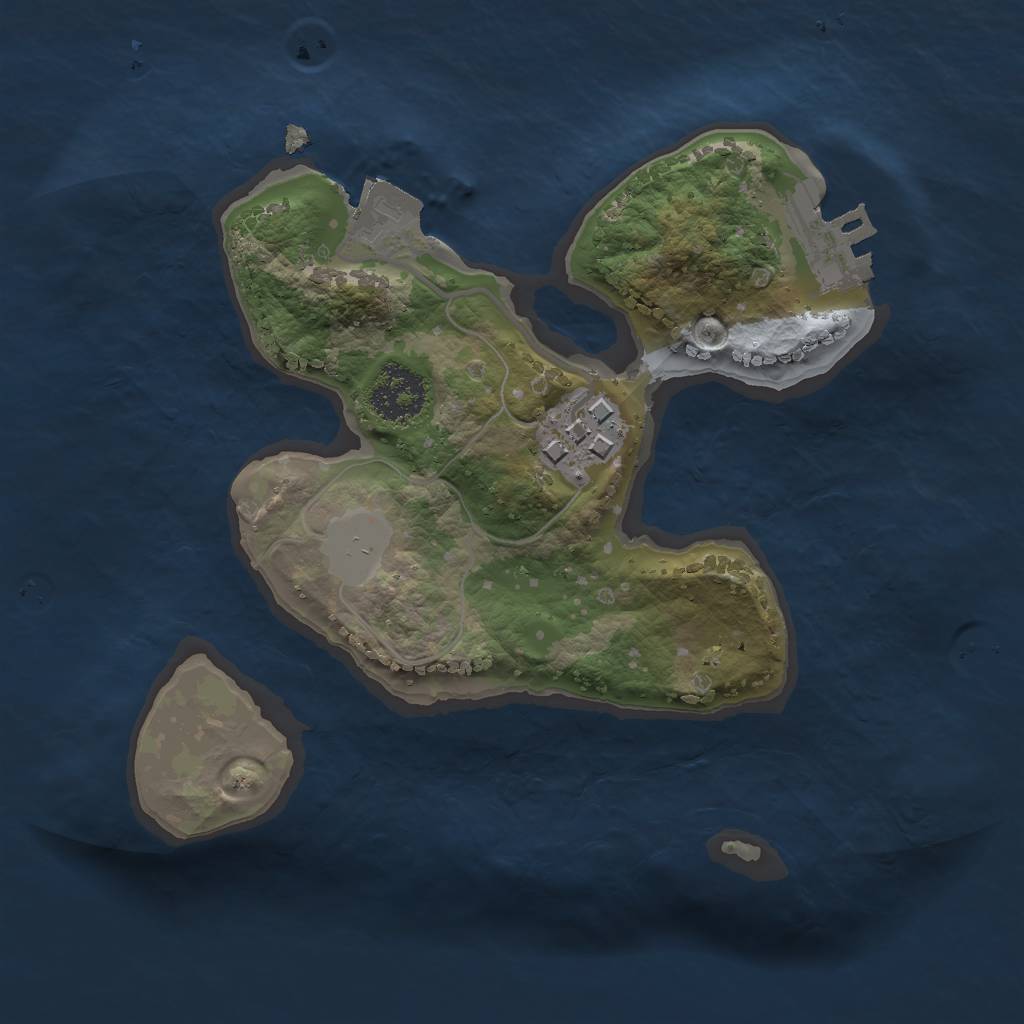 Rust Map: Procedural Map, Size: 1900, Seed: 1704557476, 5 Monuments