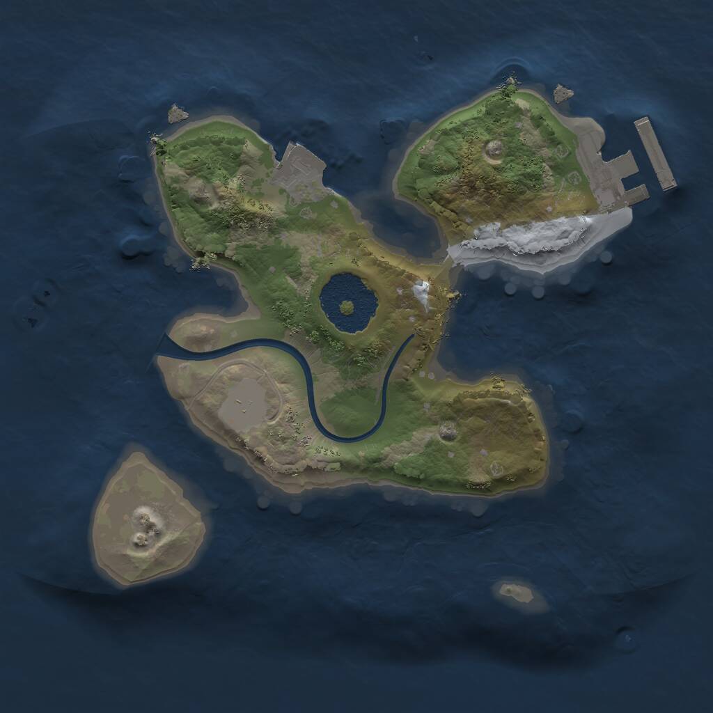 Rust Map: Procedural Map, Size: 1900, Seed: 1704557476, 2 Monuments
