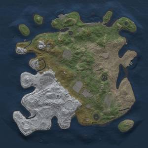 Thumbnail Rust Map: Procedural Map, Size: 3500, Seed: 1222680373, 13 Monuments