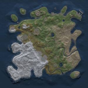 Thumbnail Rust Map: Procedural Map, Size: 3500, Seed: 1222680373, 14 Monuments