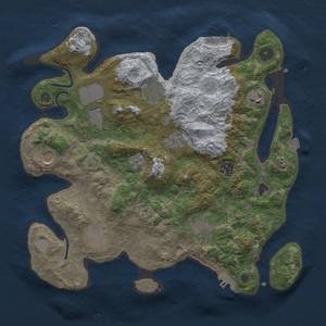 Thumbnail Rust Map: Procedural Map, Size: 3500, Seed: 163182102, 17 Monuments