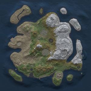 Thumbnail Rust Map: Procedural Map, Size: 3000, Seed: 748727389, 11 Monuments