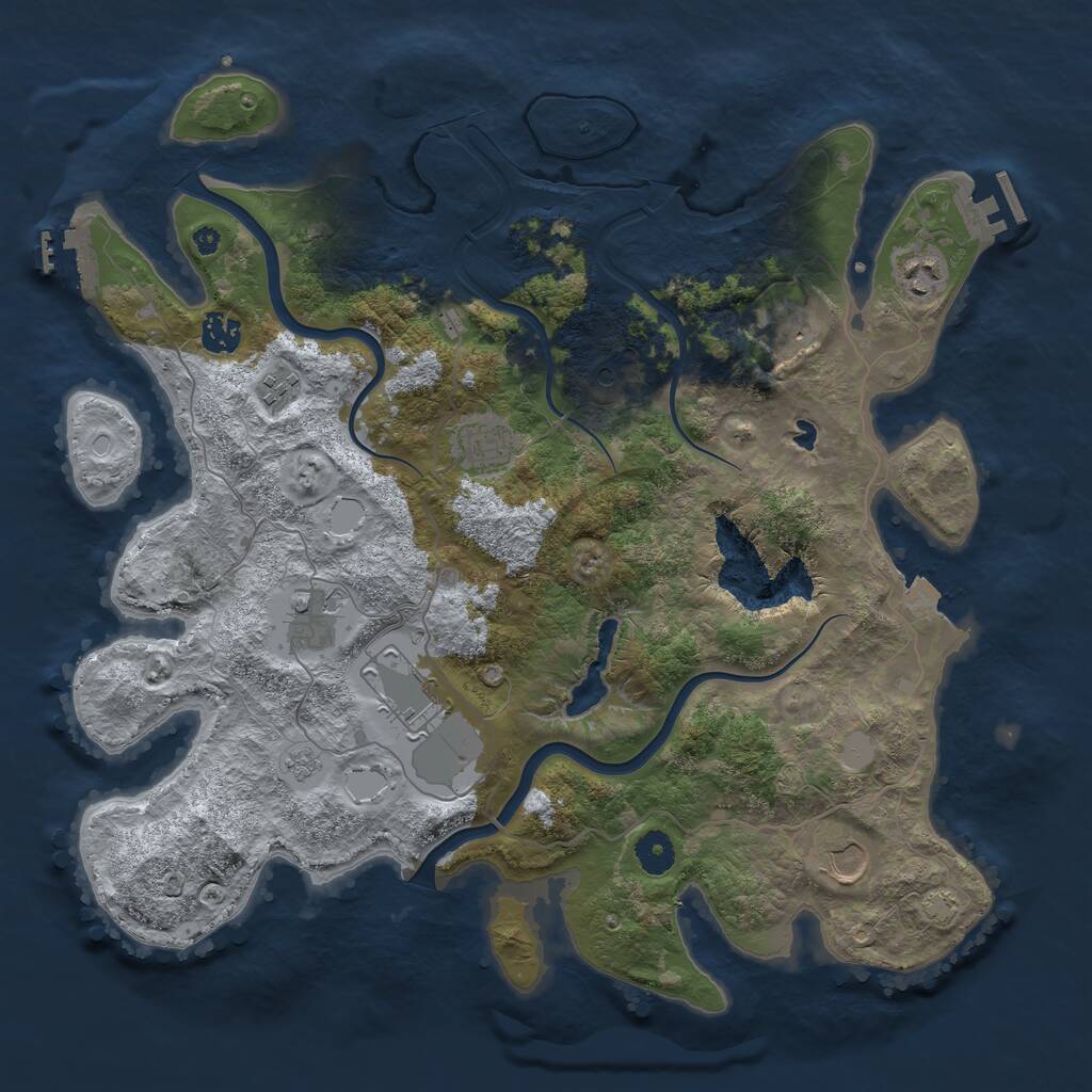 Rust Map: Procedural Map, Size: 4000, Seed: 16183934, 14 Monuments