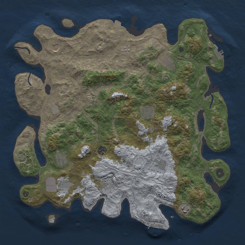 Rust Map: Procedural Map, Size: 4250, Seed: 1568831818, 19 Monuments