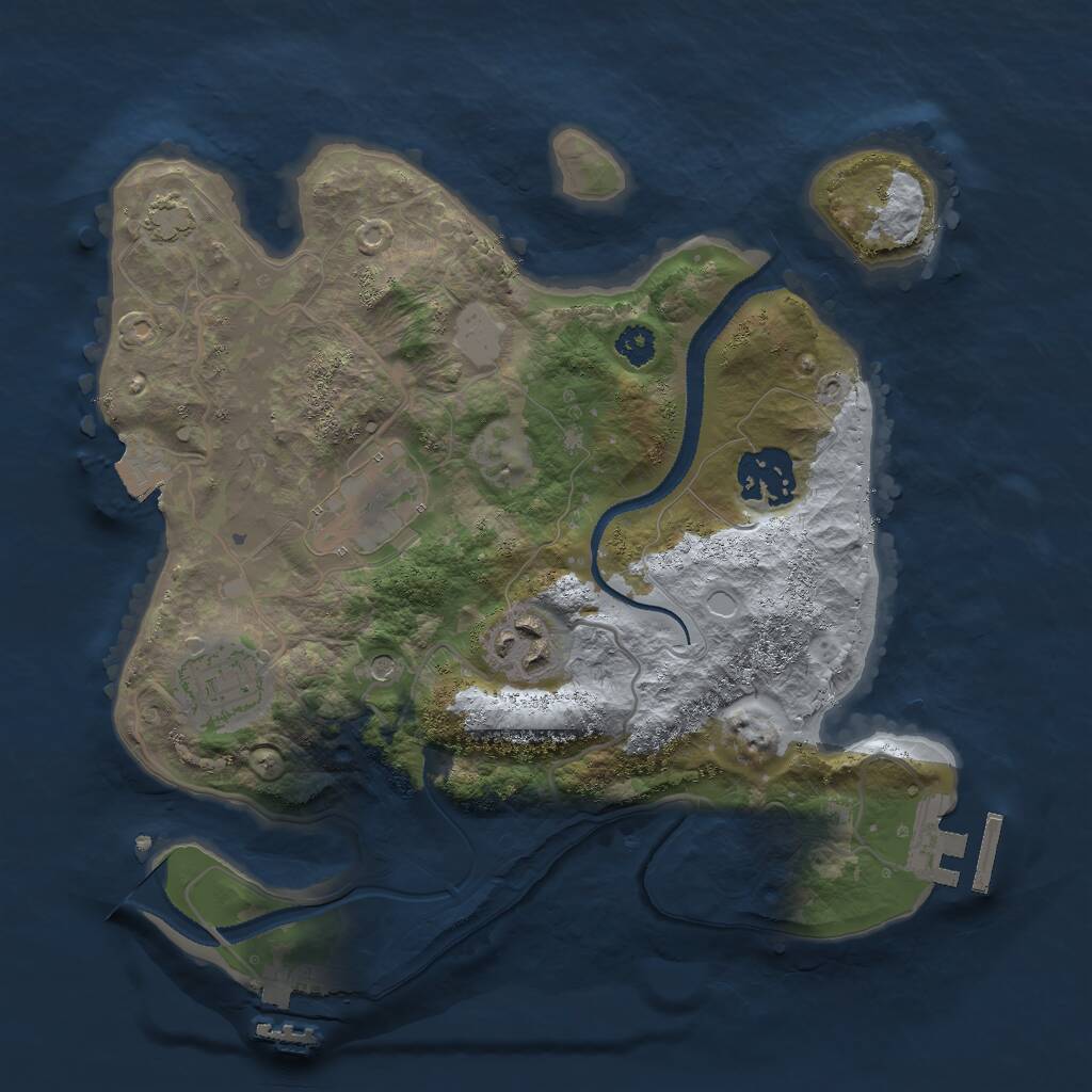 Rust Map: Procedural Map, Size: 2750, Seed: 1605572707, 9 Monuments