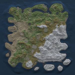 Thumbnail Rust Map: Procedural Map, Size: 4200, Seed: 77200723, 19 Monuments