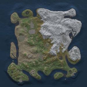 Thumbnail Rust Map: Procedural Map, Size: 3500, Seed: 1666967083, 13 Monuments