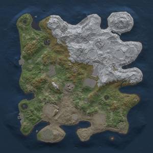 Thumbnail Rust Map: Procedural Map, Size: 3500, Seed: 130682043, 17 Monuments