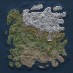 Thumbnail Rust Map: Procedural Map, Size: 4000, Seed: 408949833, 19 Monuments