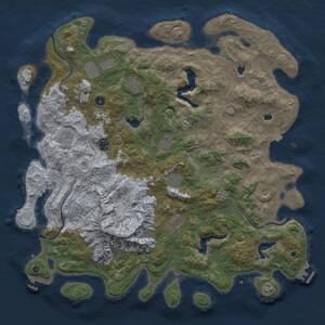 Thumbnail Rust Map: Procedural Map, Size: 5000, Seed: 1358161876, 16 Monuments