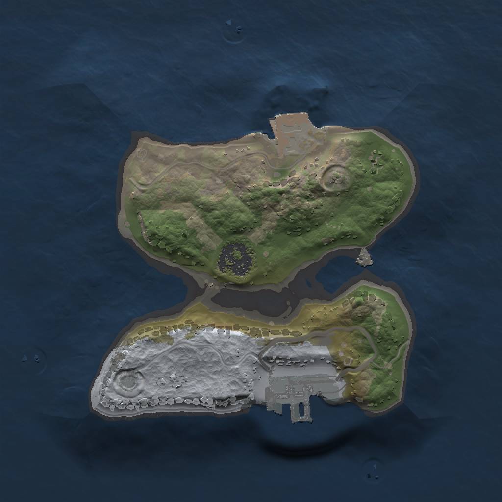 Rust Map: Procedural Map, Size: 1500, Seed: 99931503, 4 Monuments