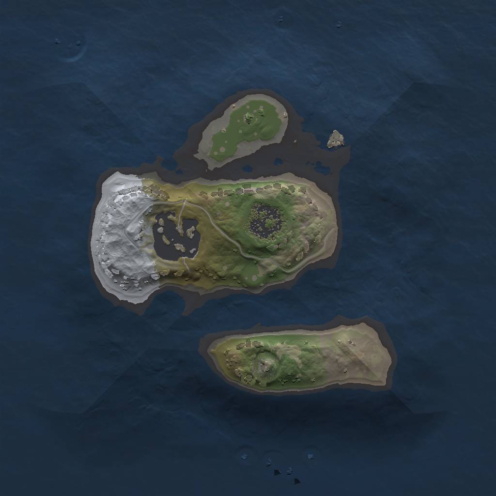 Rust Map: Procedural Map, Size: 1461, Seed: 2040670885, 4 Monuments