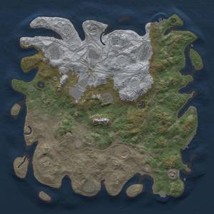 Thumbnail Rust Map: Procedural Map, Size: 4250, Seed: 331664, 19 Monuments