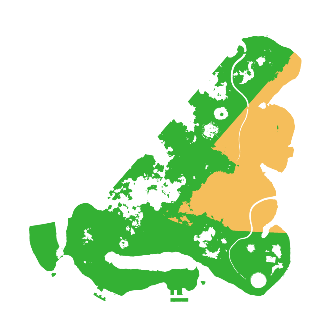 Biome Rust Map: Procedural Map, Size: 3600, Seed: 1381076095