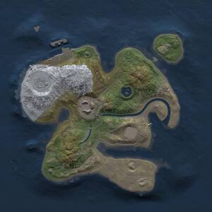 Thumbnail Rust Map: Procedural Map, Size: 2000, Seed: 9998, 4 Monuments