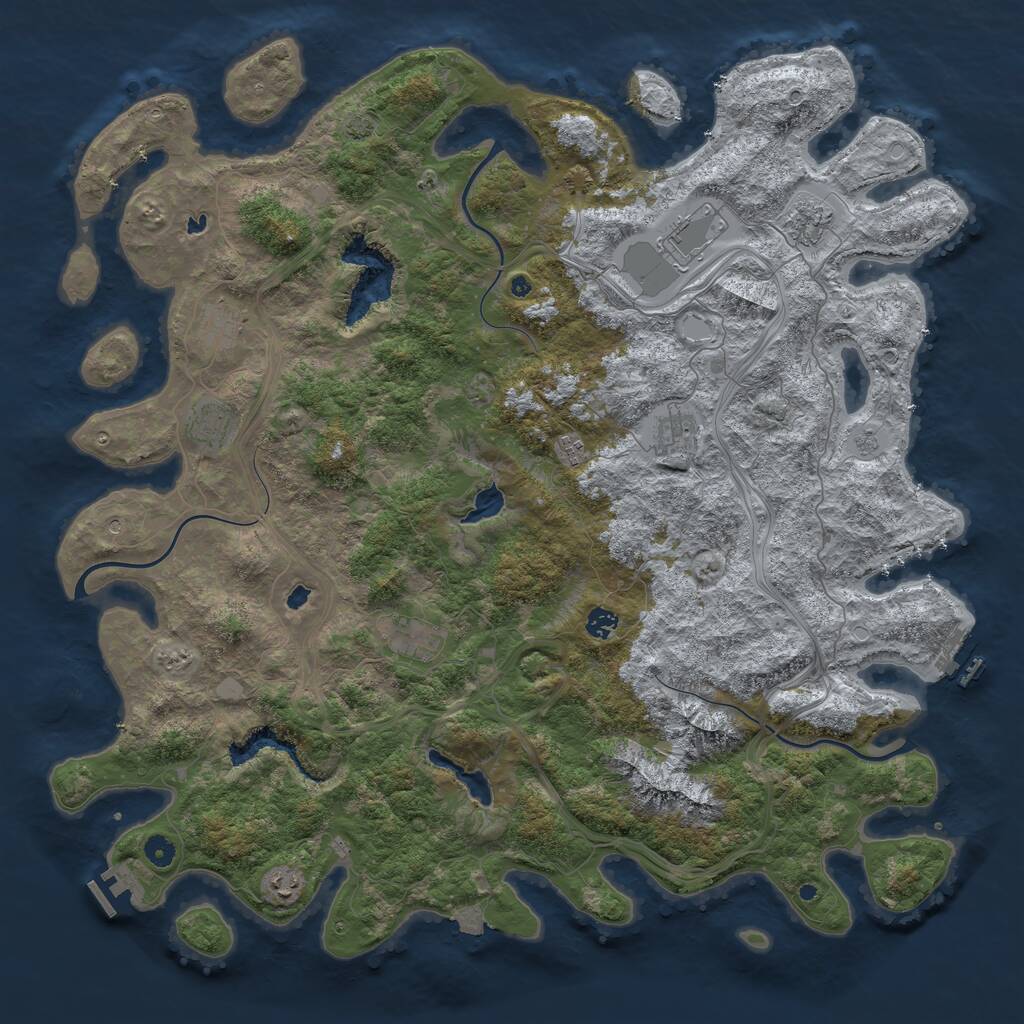 Rust Map: Procedural Map, Size: 5000, Seed: 339259980, 15 Monuments